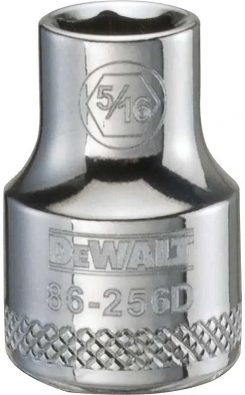 SAE Socket, Shallow, 6-Point, 5/16 In., 3/8 In. Drive