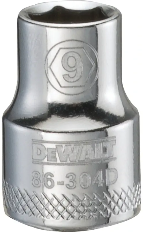 Metric Shallow Socket, 6-Point, 3/8 In. Drive, 9mm