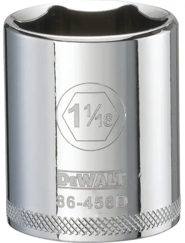SAE Socket, Shallow, 6-Point, 1-1/16 In., 1/2 In. Drive