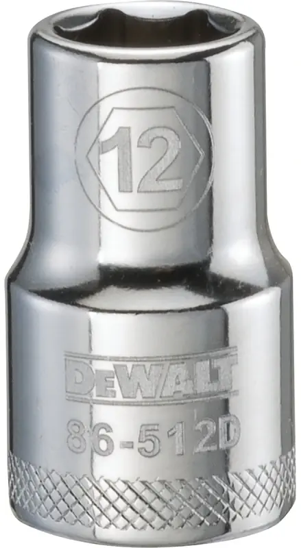 Metric Shallow Socket, 6-Point, 1/2 In. Drive, 12mm