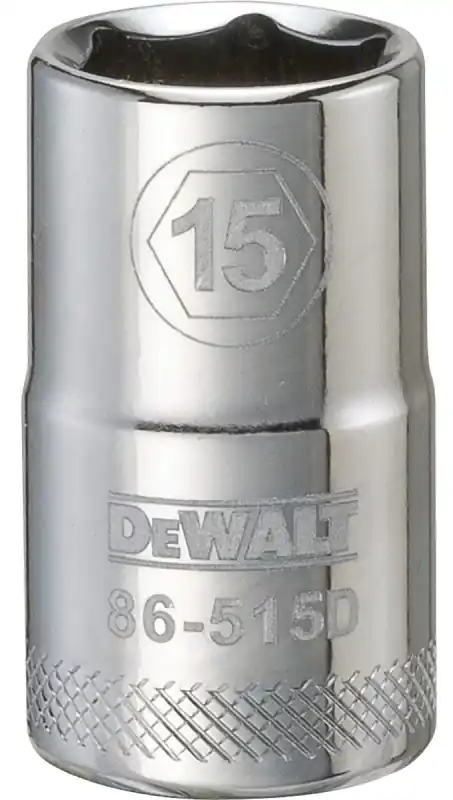 Metric Shallow Socket, 6-Point, 1/2 In. Drive, 15mm