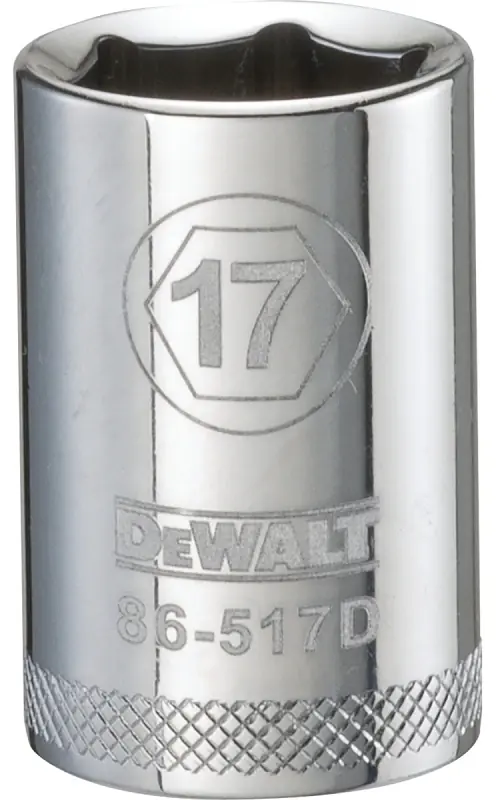 Metric Shallow Socket, 6-Point, 1/2 In. Drive, 17mm