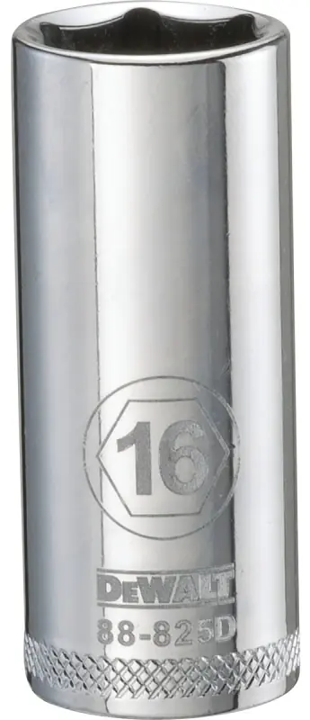 Metric Deep Socket, 6-Point, 3/8 In. Drive, 16mm
