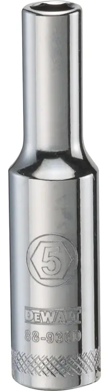 Metric Deep Socket, 6-Point, 1/4 In. Drive, 5mm