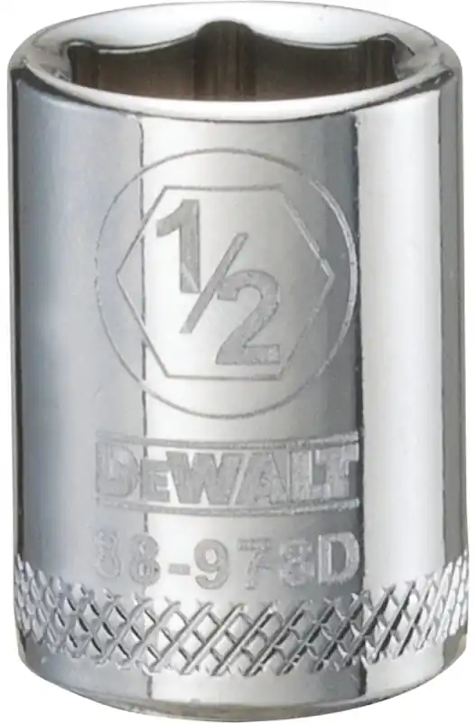 SAE Socket, Shallow, 6-Point, 1/2 In., 3/8 In. Drive