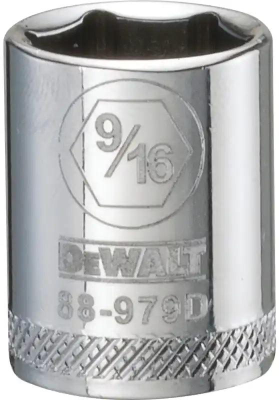 SAE Socket, Shallow, 6-Point, 9/16 In., 3/8 In. Drive