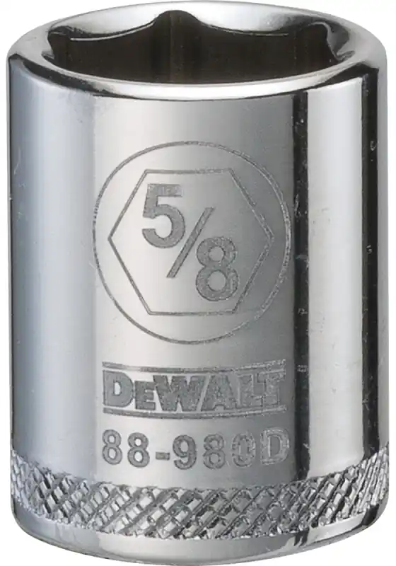 SAE Socket, Shallow, 6-Point, 5/8 In., 3/8 In. Drive