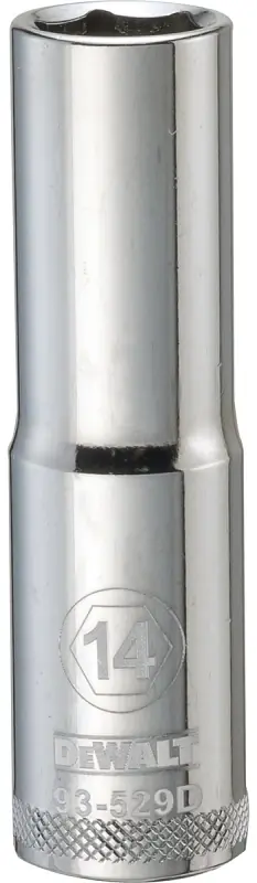Metric Deep Socket, 6-Point, 1/2 In. Drive, 14mm