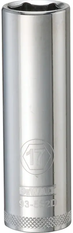 Metric Deep Socket, 6-Point, 1/2 In. Drive, 17mm