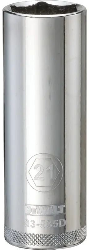 Metric Deep Socket, 6-Point, 1/2 In. Drive, 21mm