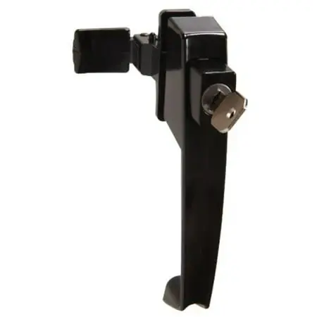 852064 Keyed Pushbutton Latch, Black For Gates And Storm Doors