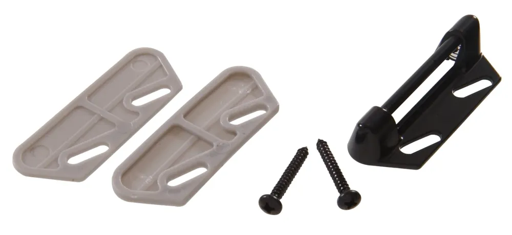 Black Replacement Strike Plate With 2 Shims For Screen & Storm Doors - Model 852073