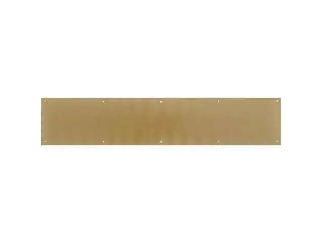 The Hillman Group 852735 Brass Hillman Hardware Essentials 852735-Solid Kick Plate-Bright Finish 6 X 30 6 Inch X 30 Inch