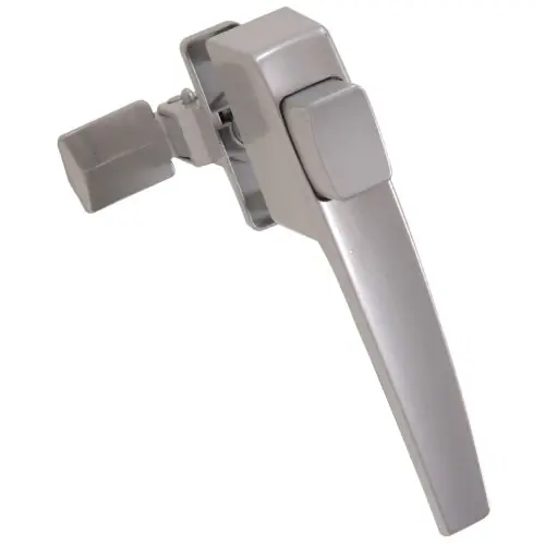 Pushbutton Latch Without Tie Downs, Model 853143, Silver Finish