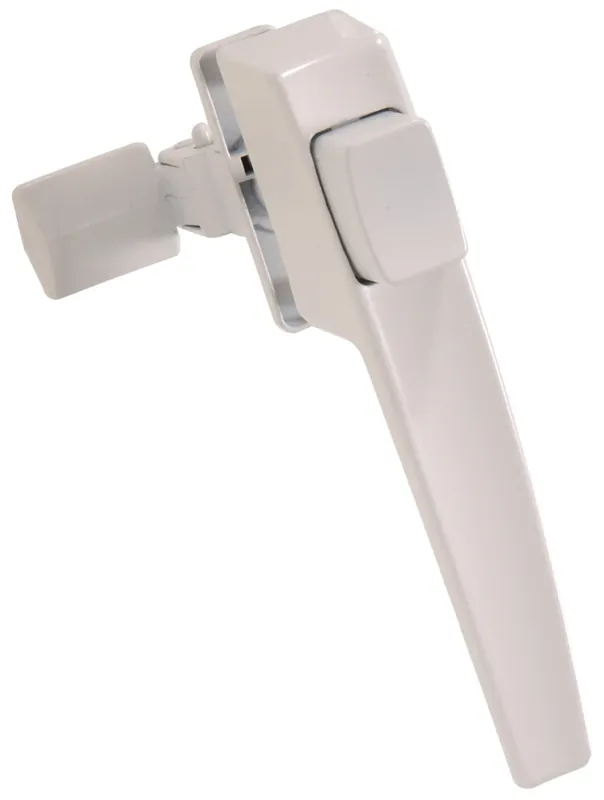Pushbutton Latch Without Tie Downs, Model 853144, White Finish