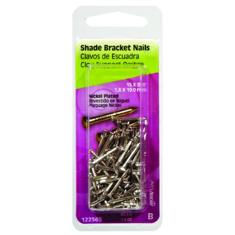 HILLMAN Anchor Wire 3/4 In. Bracket Nickel Steel Nail Flat Head 15 Lb