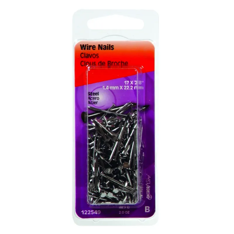 HILLMAN Anchor Wire 17 Ga. X 7/8 In. L Bright Steel Wire Nails 1 Pk 2 Oz