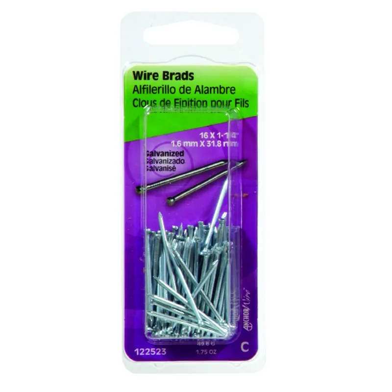 HILLMAN 16 Ga. X 1-1/4 In. L Galvanized Steel Brad Nails 1 Pk 1.75 Oz
