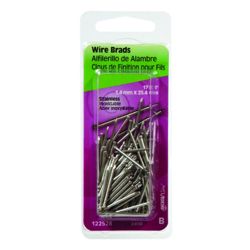 HILLMAN 17 Ga. X 1 In. L Stainless Steel Brad Nails 1 Pk 2 Oz