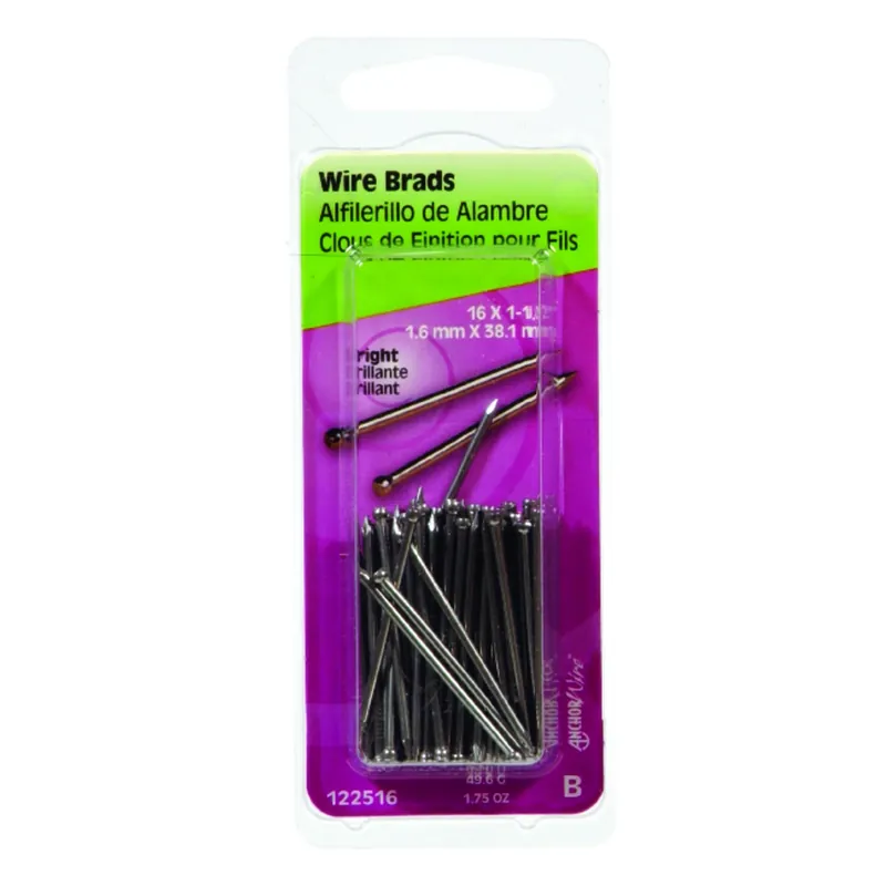 HILLMAN Anchor Wire 16 Ga. X 1-1/2 In. L Bright Steel Brad Nails 1 Pk 1.75 Oz