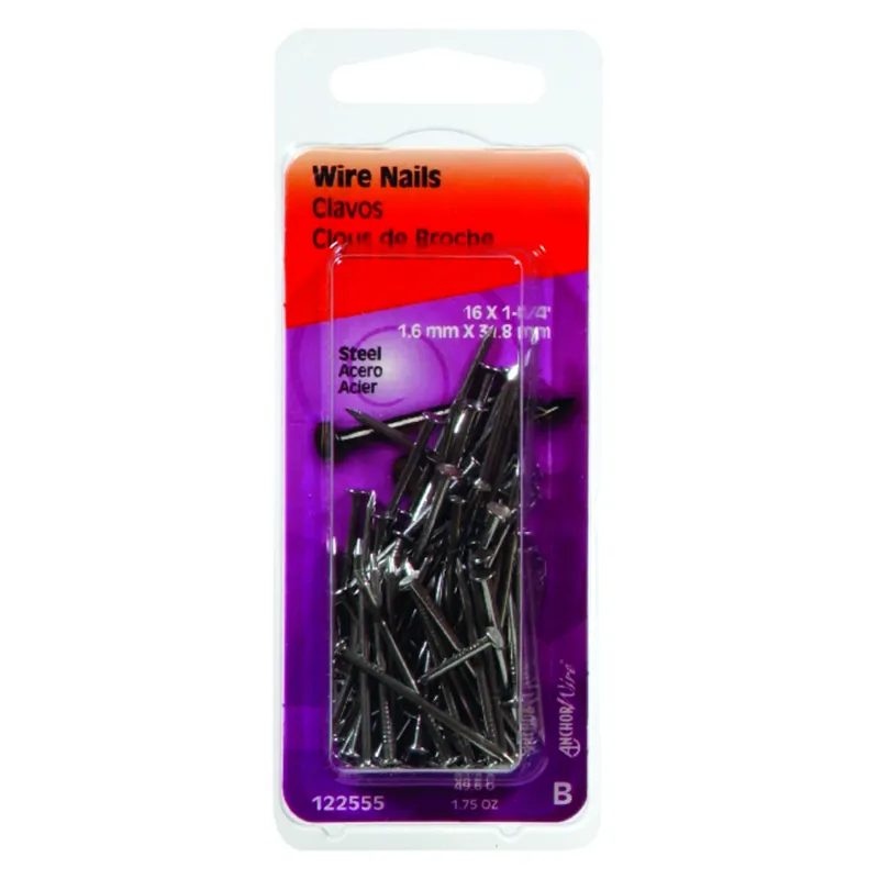 HILLMAN Anchor Wire 16 Ga. X 1-1/4 In. L Bright Steel Wire Nails 1 Pk 1.75 Oz