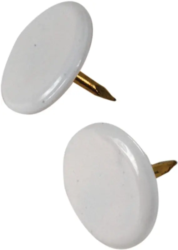 HILLMAN 5/16 In. L White Steel Thumb Tacks 40 Pk