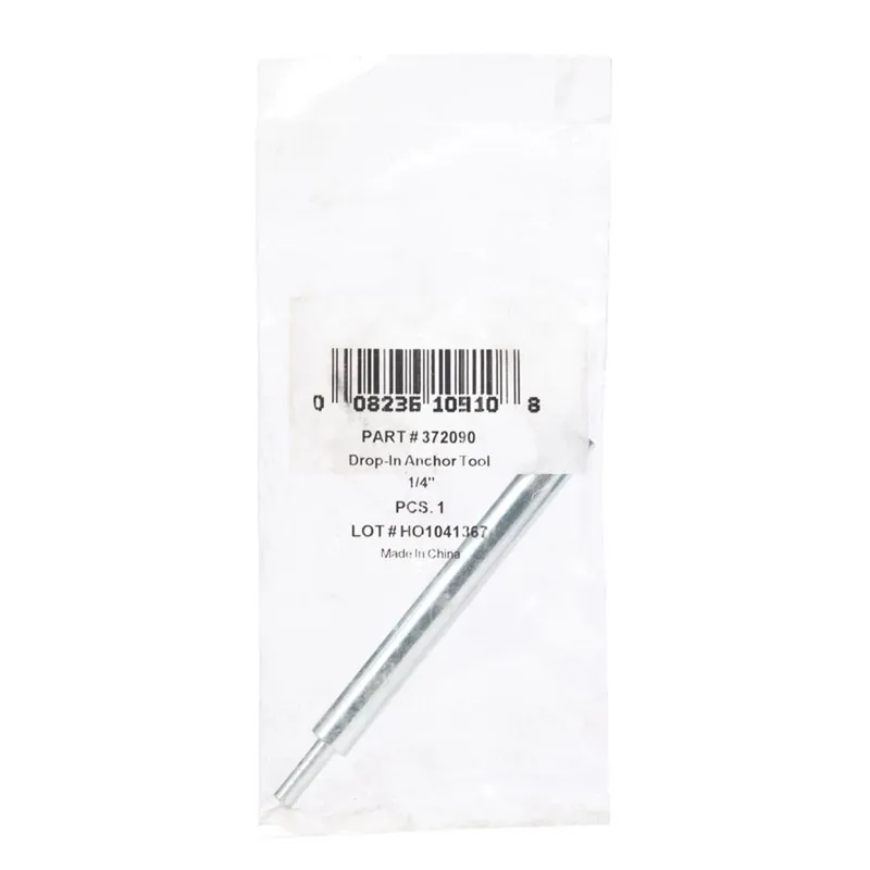 HILLMAN 1/4 In. D X 4.125 In. L Carbon Steel Round Head Setting Tool Drop-In Anchor 1 Pk