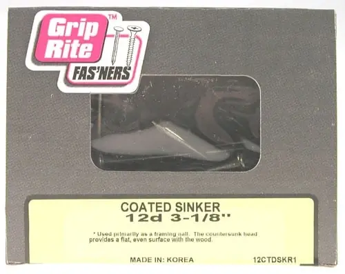 16d 3-1/4 In. Vinyl-coated Steel Sinker Nails 5 Lb Box