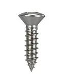 Fasteners Stainless Steel Sheet Metal Screws 10 X 3/4" Oval Head - 100 Count