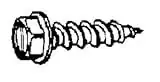 Stainless Steel Sheet Metal Screws 12 X 1 Inch, Model 0823116, 100 Count