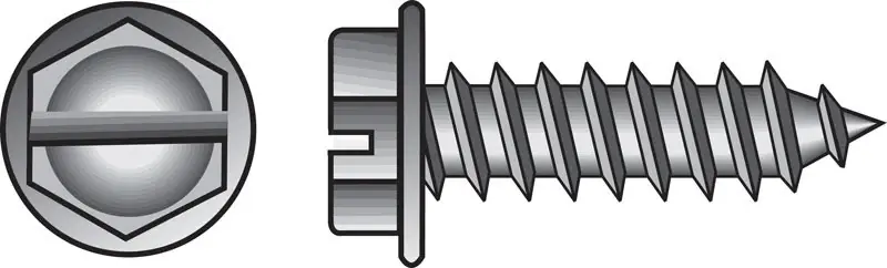 HILLMAN No. 10 Ga. X 1/2 In. L Slotted Hex Washer Head Sheet Metal Screws 100 Pk