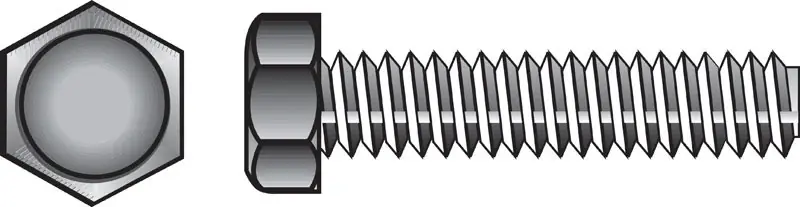 HILLMAN 5/16 In. D X 5 In. L Zinc Plated Steel Hex Tap Bolt 50 Pk
