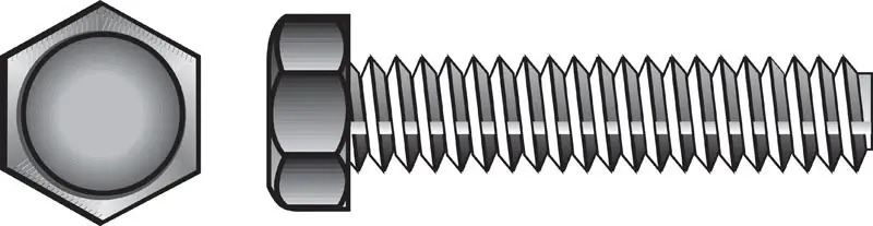 HILLMAN 5/16 In. D X 6 In. L Zinc Plated Steel Hex Tap Bolt 50 Pk