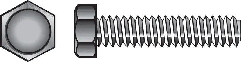HILLMAN 3/8 In. D X 6 In. L Zinc Plated Steel Hex Tap Bolt 50 Pk
