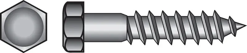 HILLMAN 5/16 In. X 1-1/4 In. L Hex Zinc-Plated Steel Lag Screw 100 Pk