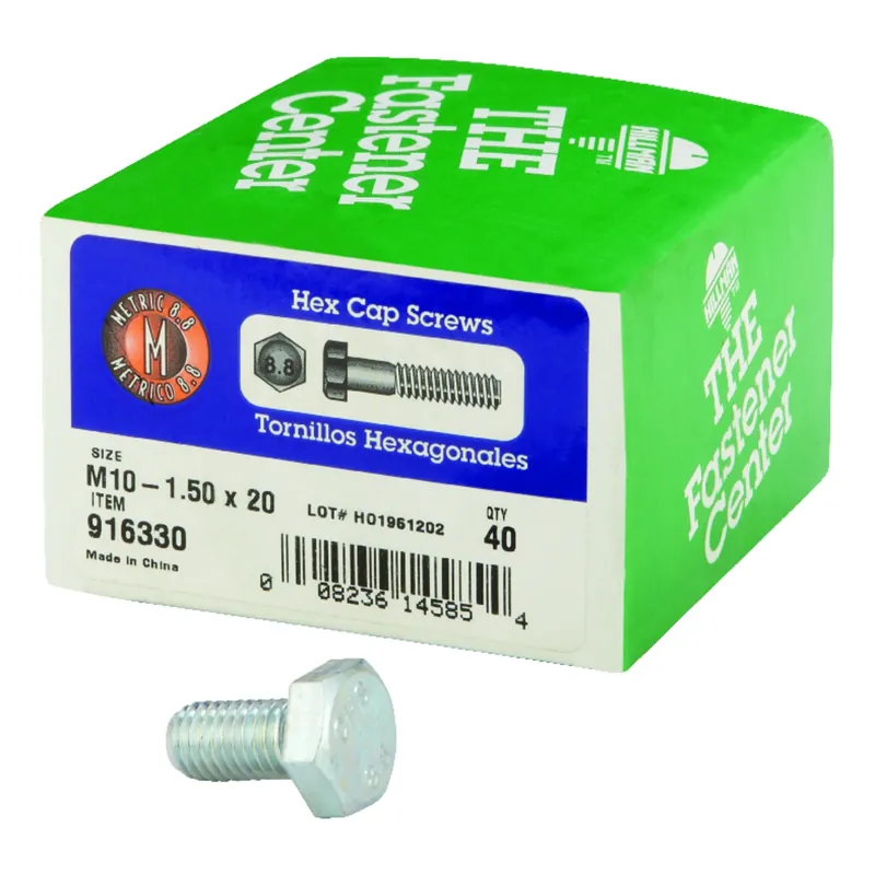 HILLMAN M10-1.50 Mm D X 20 Mm L Heat Treated Steel Hex Head Cap Screw 1 Pk