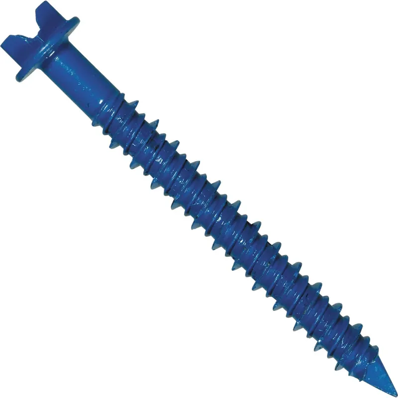 1/4 In. X 2-3/4 In. Slotted Hex Washer Tapper Concrete Screw - 12 Count
