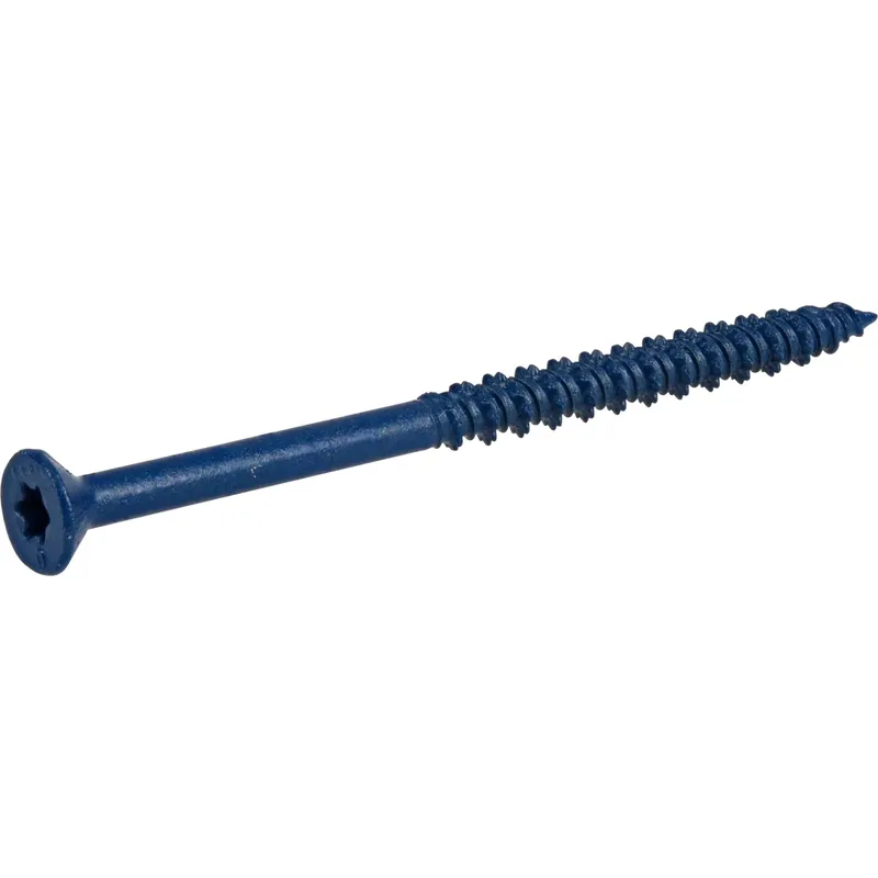 100 Pack Flat Head Concrete Screws 3/16 X 3 1/4 Inches