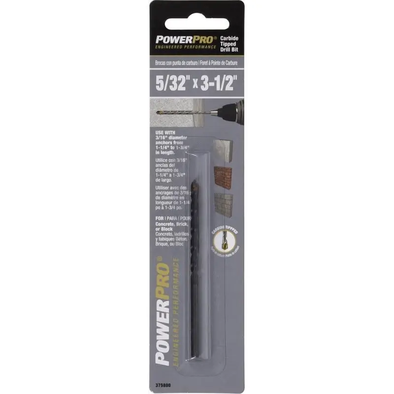 HILLMAN Power Pro 5/32 In. X 3-1/2 In. L Carbon Steel Drill Bit 1 Pk