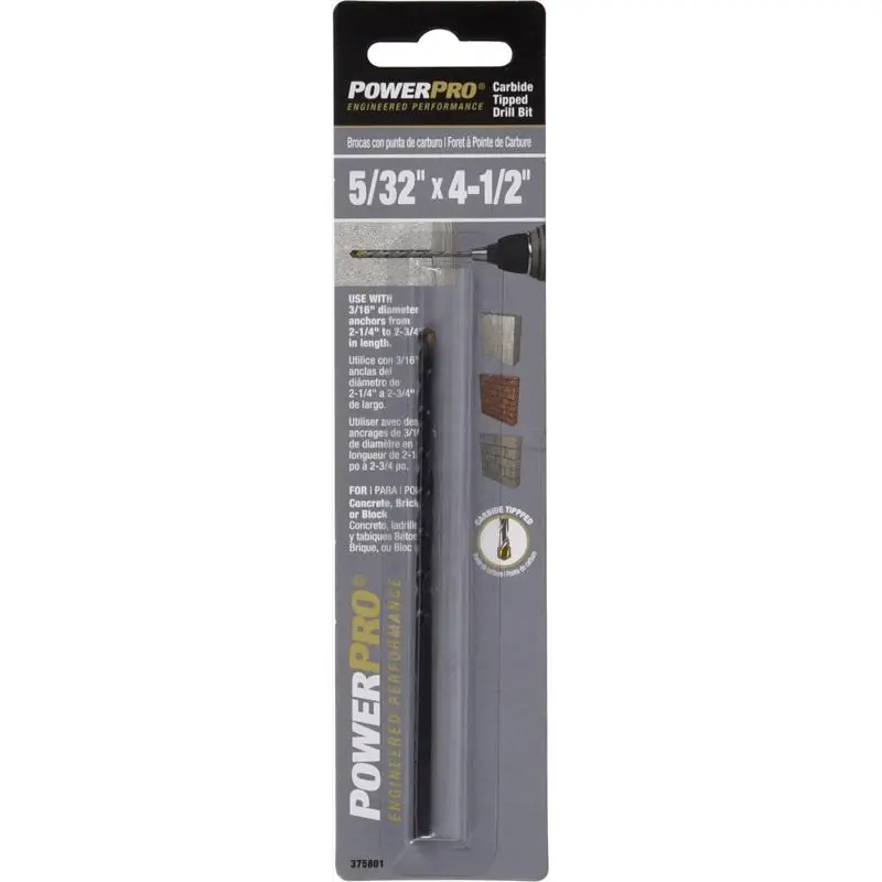 HILLMAN Power Pro 5/32 In. X 4-1/2 In. L Carbon Steel Drill Bit 1 Pk