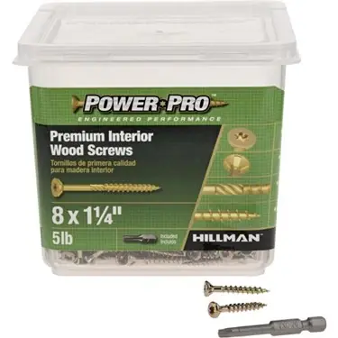  8 X 1-1/4" Star Drive Flat Head Interior Wood Screws - 5 Lbs