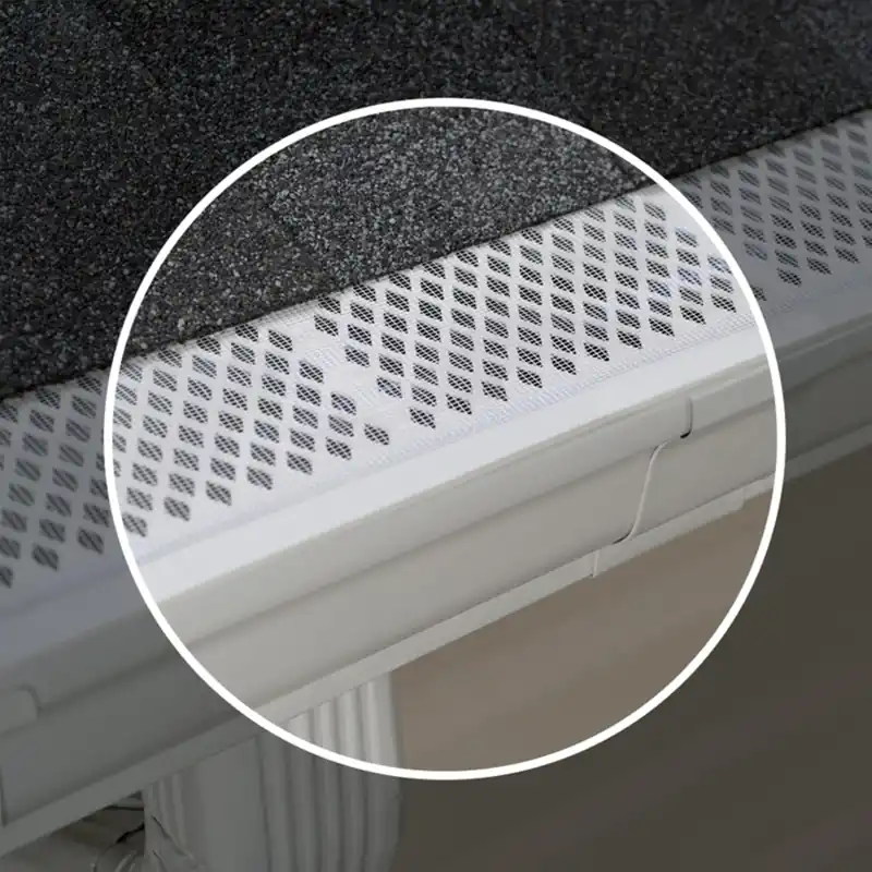 Snap-In Gutter Filter, White Vinyl, 3-Ft.