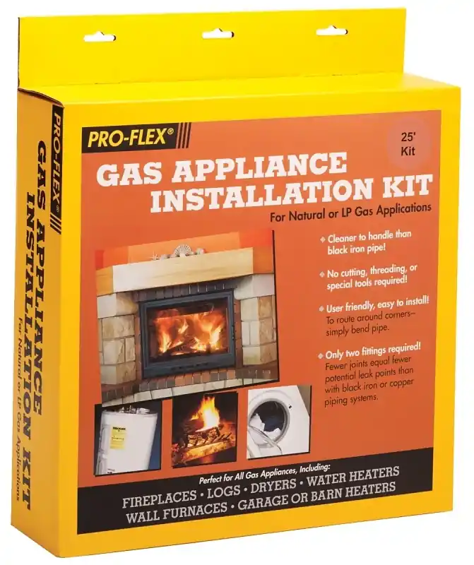 1/2" X 25‘ Single Gas Appliance Installation Kit - Model Pfsagk-2000c