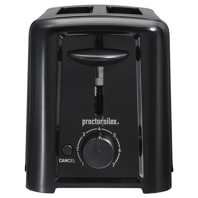 2-Slice Wide-Slot Toaster, Black