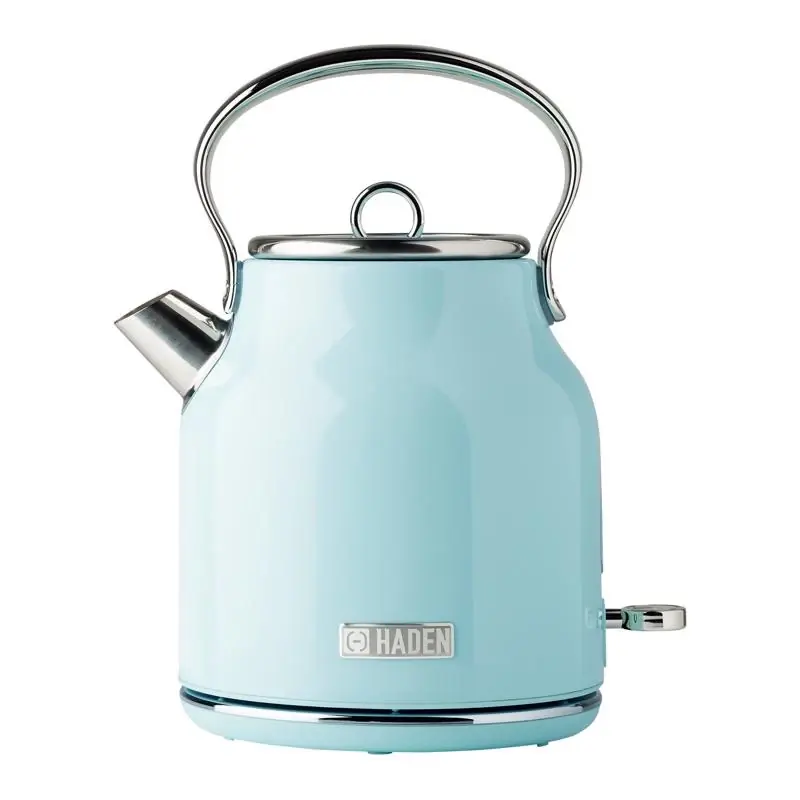 Heritage Turquoise Traditional Stainless Steel 1.7 Liter Electric Tea Kettle