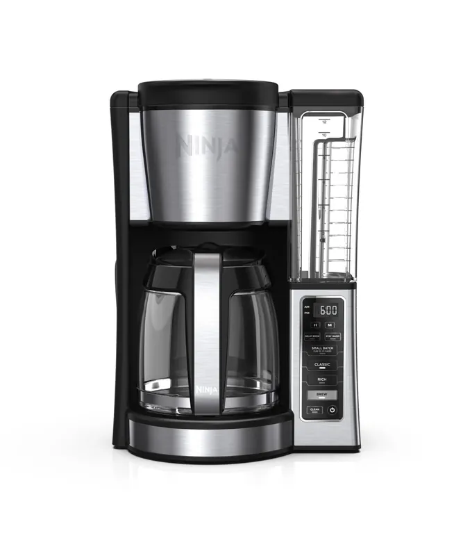 12-cup Programmable Coffee Maker With Coffee Strength Setting, Black And Stainless Steel