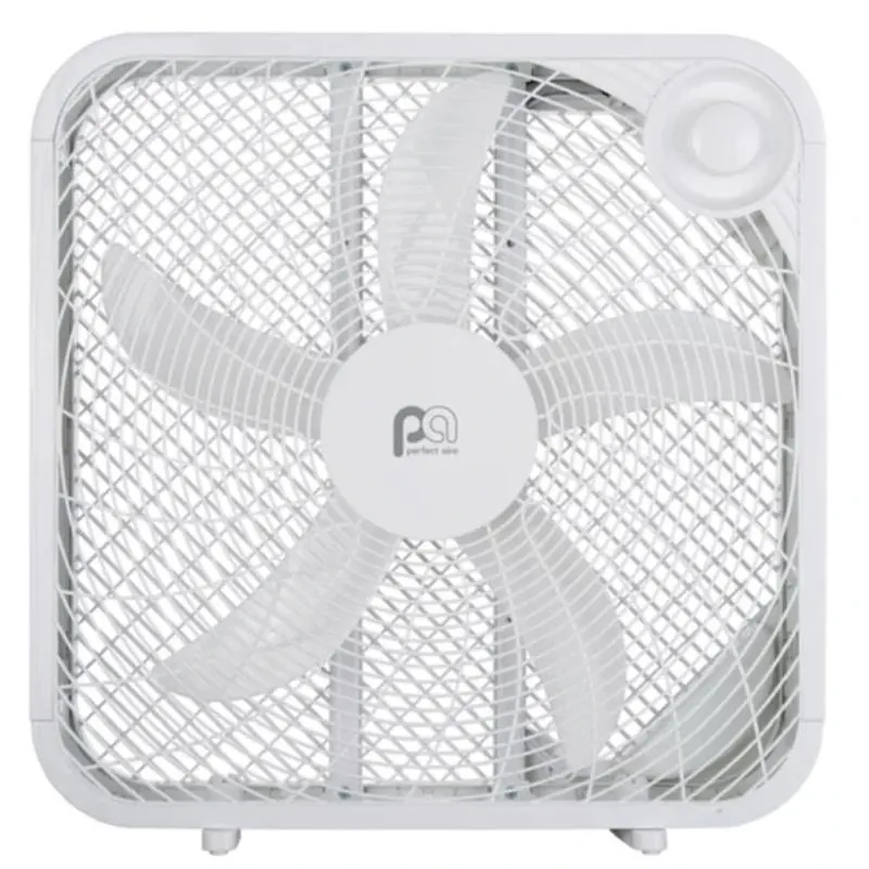 Perfect Aire 20‑Inch 3‑Speed Box Fan – Powerful White Floor Cooling