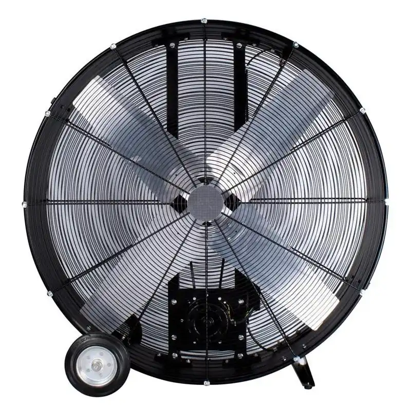 Perfect Aire 40‑Inch Black Drum Fan – 4‑Blade High‑Velocity Floor Cooler