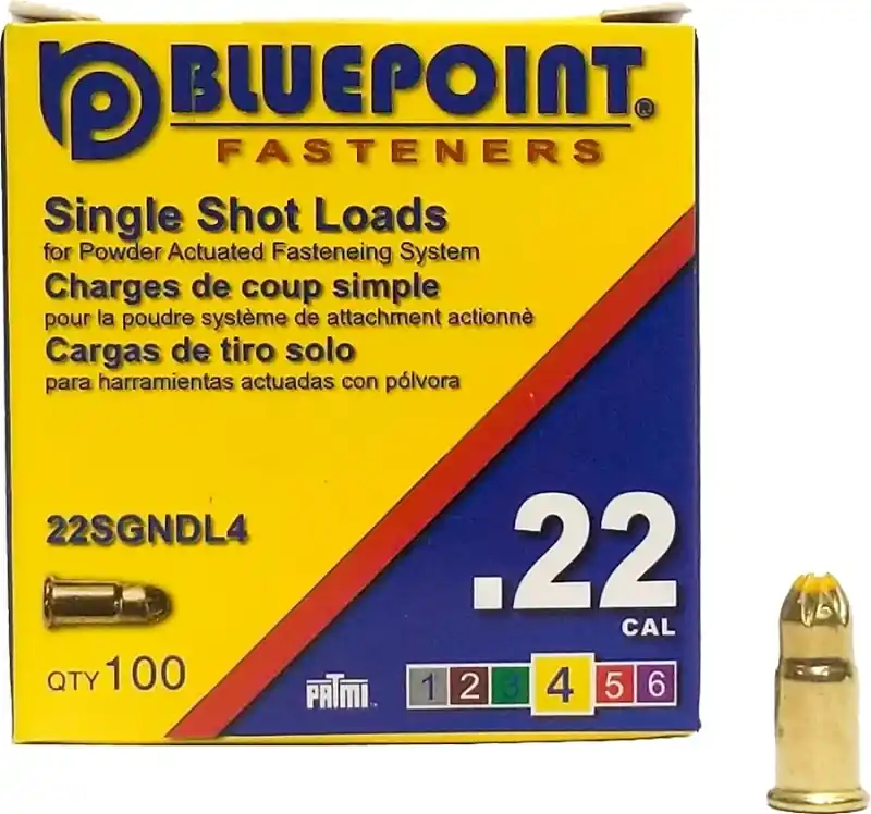 .22 Caliber Brass Flat Head Powder Loads 100 Count Box