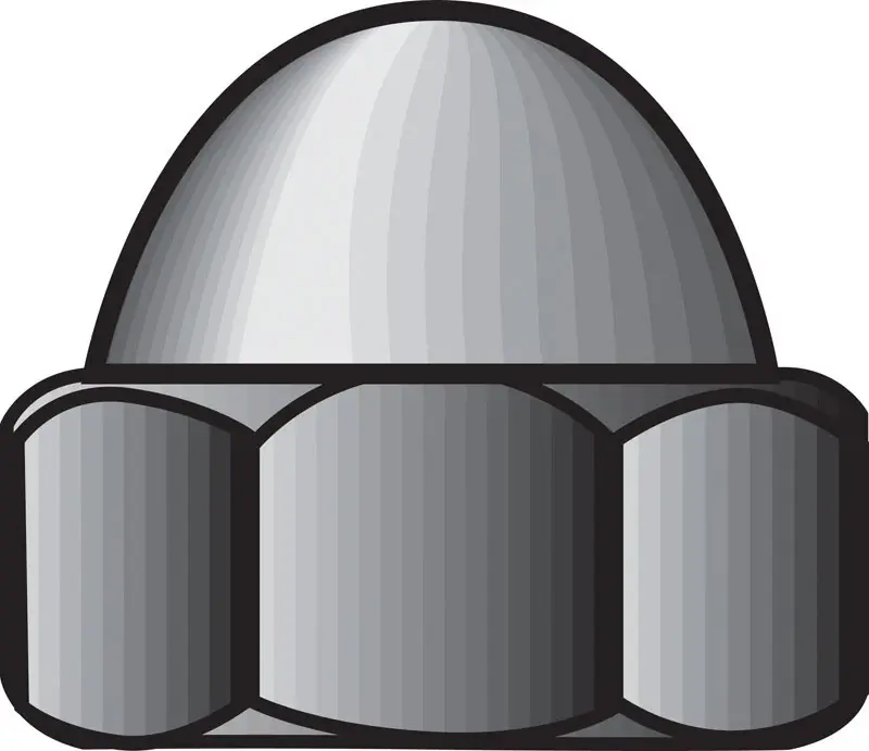 Hillman 8 In. Stainless Steel SAE Acorn Nut 100 Pk